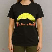 Rhino Cool Rhinoceros African Animals Retro Sunset Vintage T-Shirt thumb 4