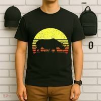 Rhino Cool Rhinoceros African Animals Retro Sunset Vintage T-Shirt thumb 6