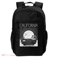 Retro California Rising Sun Palms And Ocean Summer Backpack thumb 0