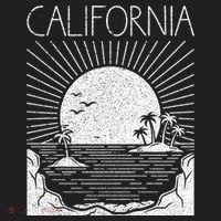 Retro California Rising Sun Palms And Ocean Summer Tumbler thumb 3