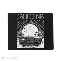 Retro California Rising Sun Palms And Ocean Summer Mousepad thumb 0