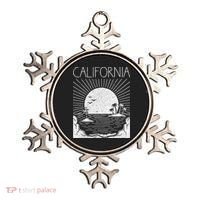 Retro California Rising Sun Palms And Ocean Summer Ornament thumb 0