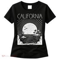 Retro California Rising Sun Palms And Ocean Summer Women's T-Shirt thumb 0