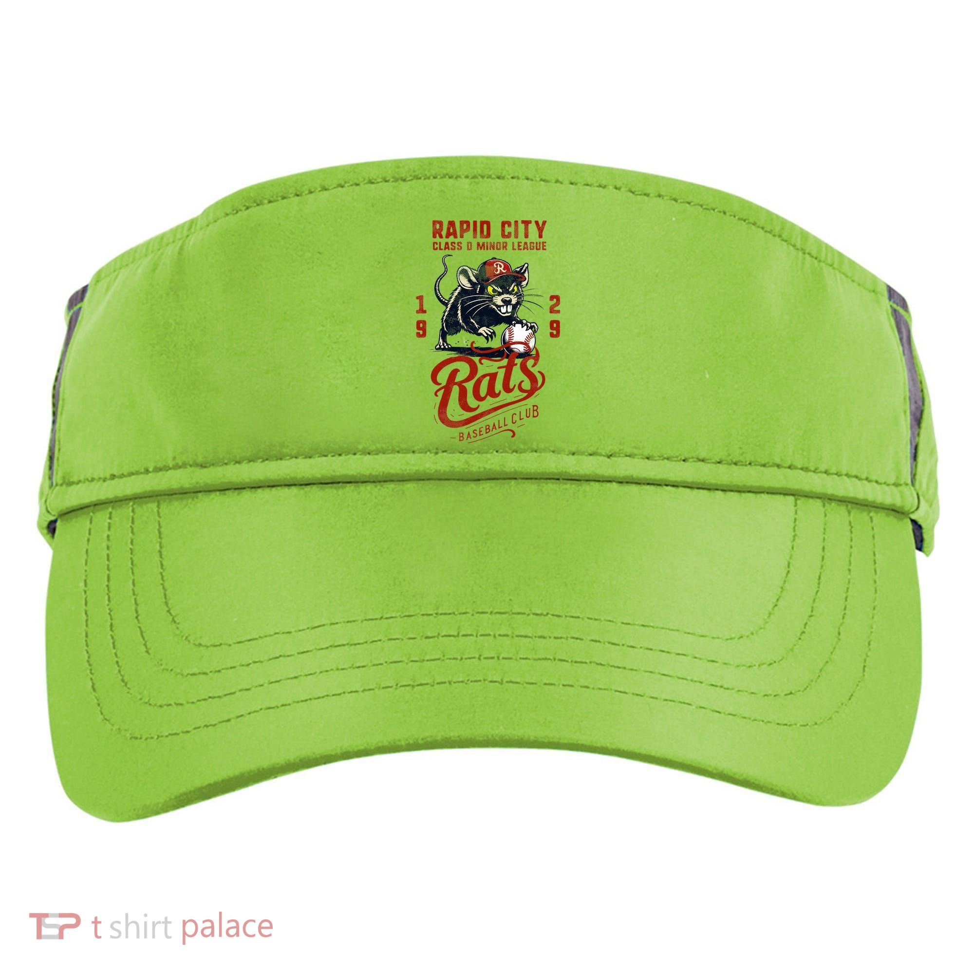 Rapid City Rats Retro Minor League Baseball Team Adult Drive Performance Visor