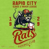 Rapid City Rats Retro Minor League Baseball Team Adult Drive Performance Visor thumb 2