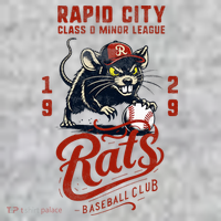 Rapid City Rats Retro Minor League Baseball Team The Baniff Cuffed Pom Beanie thumb 2