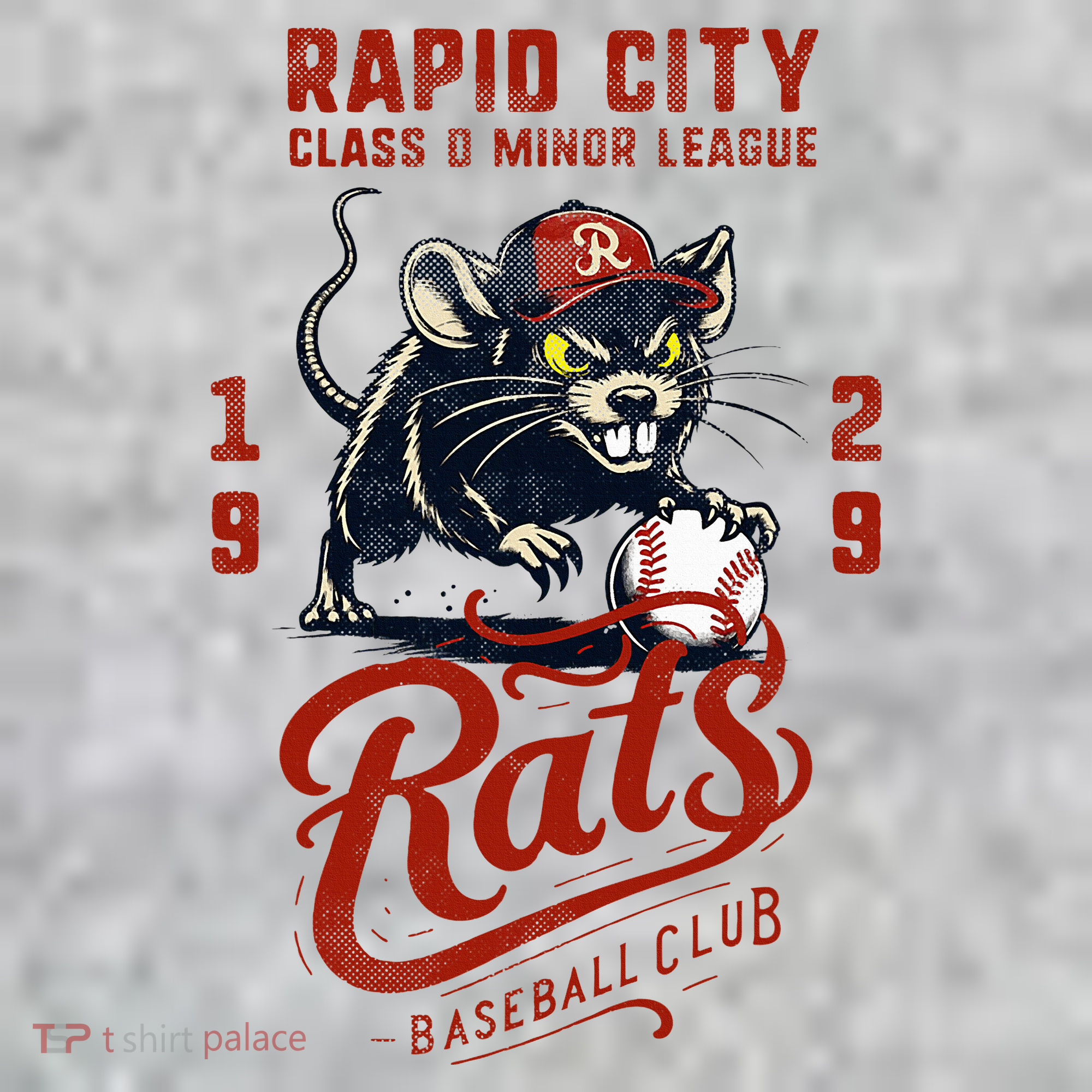 Rapid City Rats Retro Minor League Baseball Team The Baniff Cuffed Pom Beanie