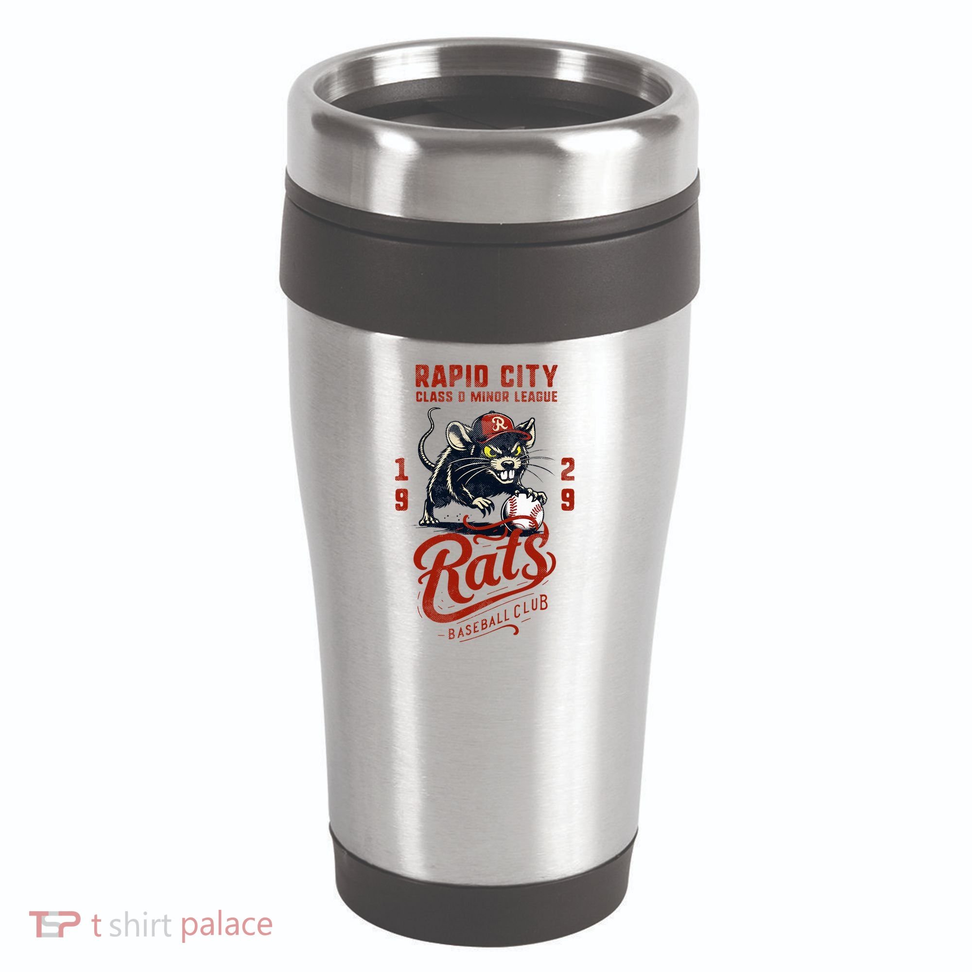 Rapid City Rats Retro Minor League Baseball Team 16oz Travel Tumbler