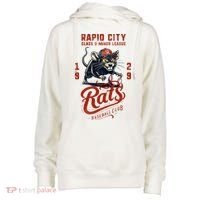 Rapid City Rats Retro Minor League Baseball Team Womens Funnel Neck Pullover Hood thumb 0
