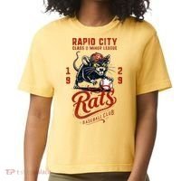 Rapid City Rats Retro Minor League Baseball Team Comfort Colors Boxy T-Shirt thumb 0