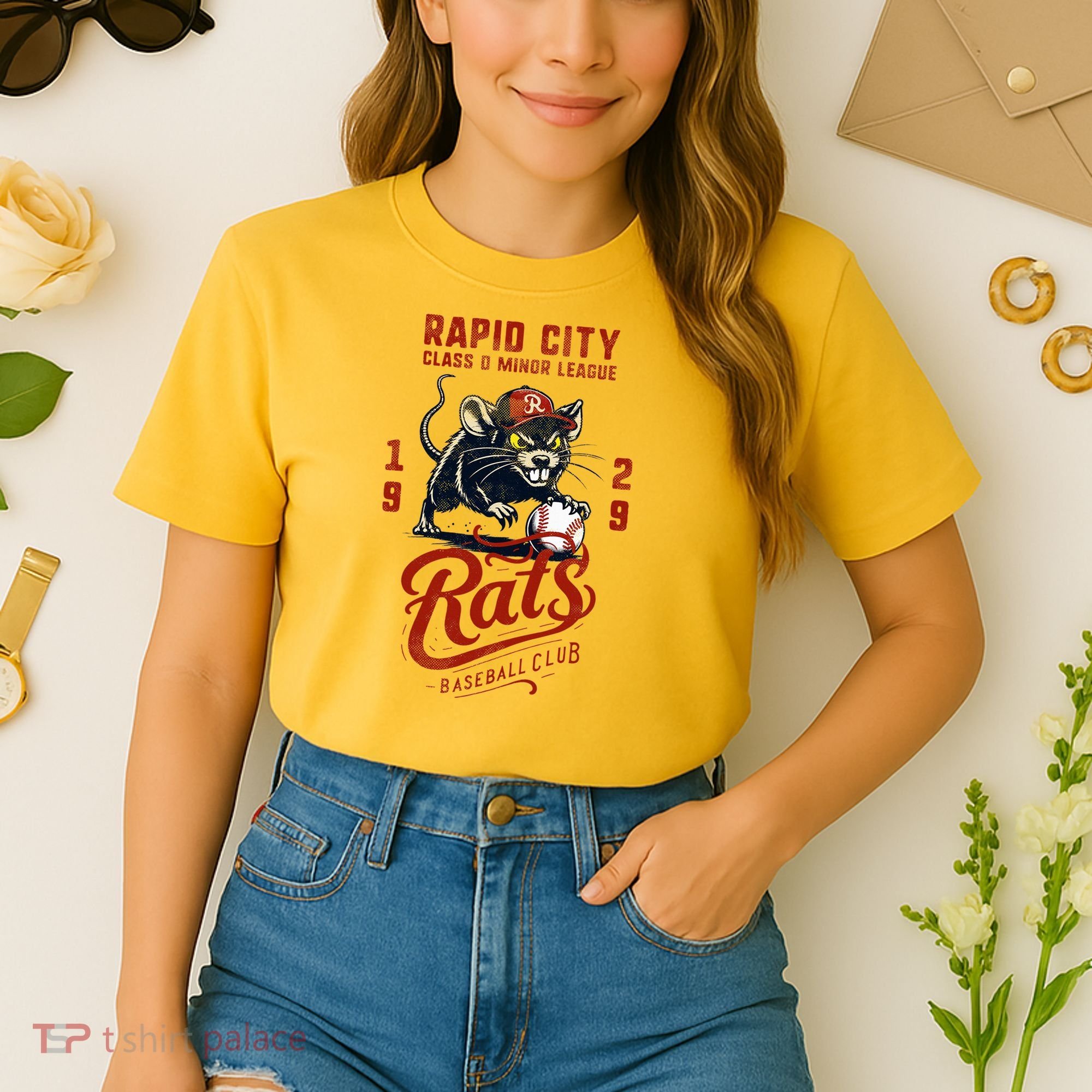 Rapid City Rats Retro Minor League Baseball Team Comfort Colors Boxy T-Shirt
