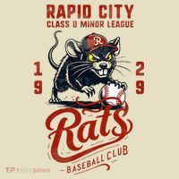 Rapid City Rats Retro Minor League Baseball Team Comfort Colors Boxy T-Shirt thumb 3
