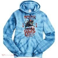 Rapid City Rats Retro Minor League Baseball Team Tie Dye Hoodie thumb 0