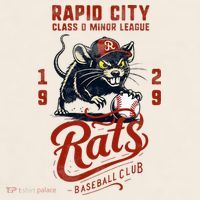 Rapid City Rats Retro Minor League Baseball Team Garment-Dyed Women's Muscle Tee thumb 6