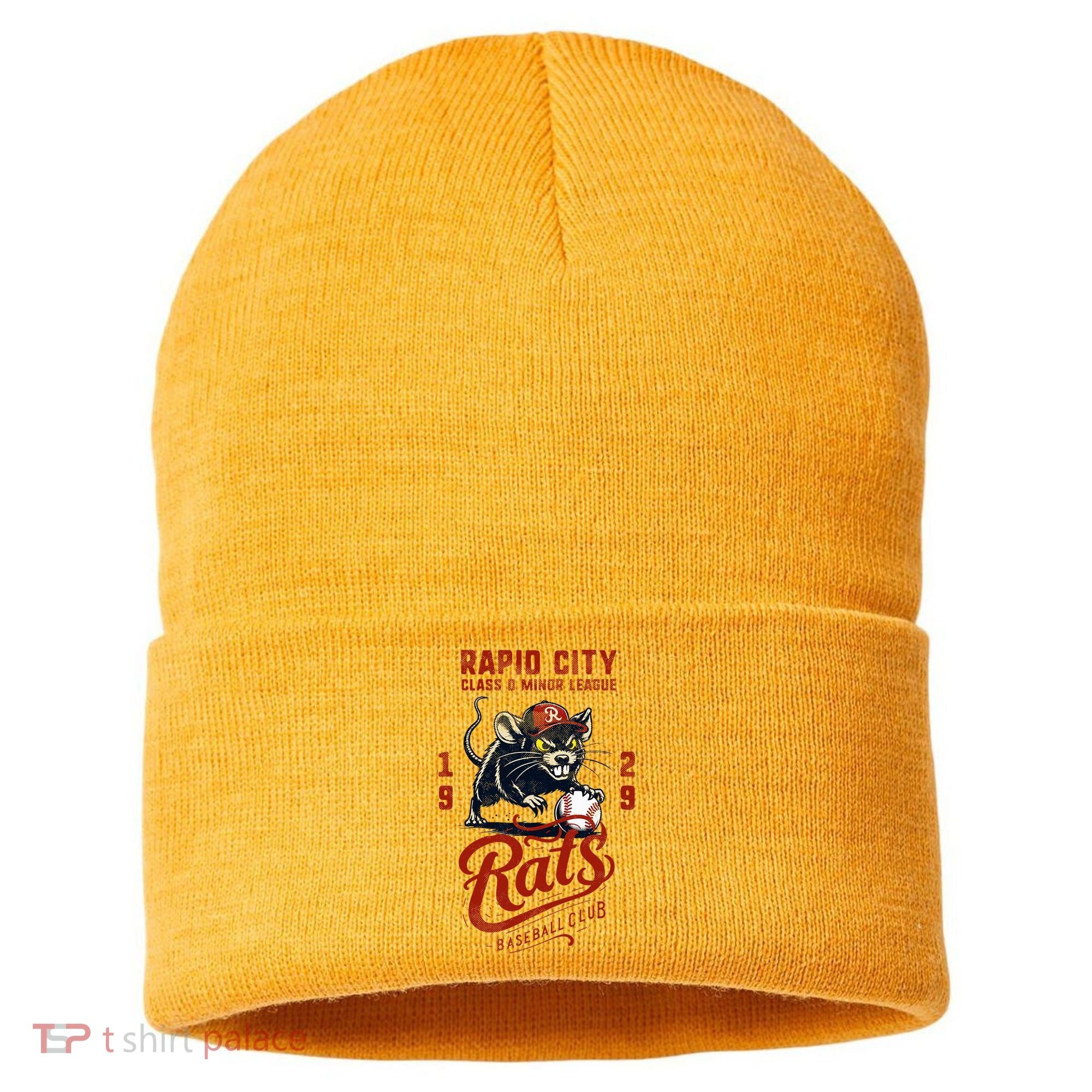 Rapid City Rats Retro Minor League Baseball Team Sustainable Knit Beanie