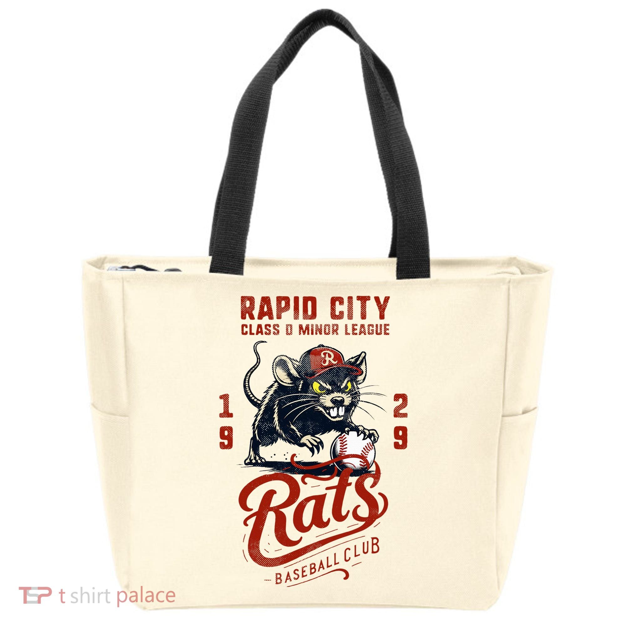 Rapid City Rats Retro Minor League Baseball Team Tote Bag