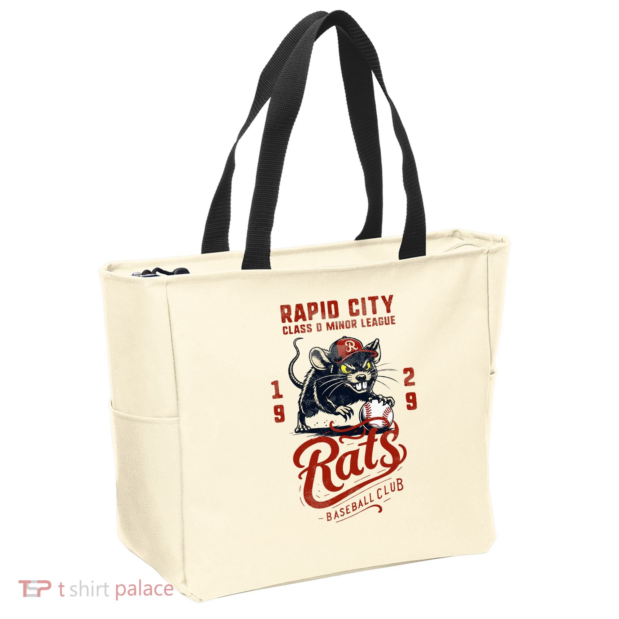 Rapid City Rats Retro Minor League Baseball Team Tote Bag
