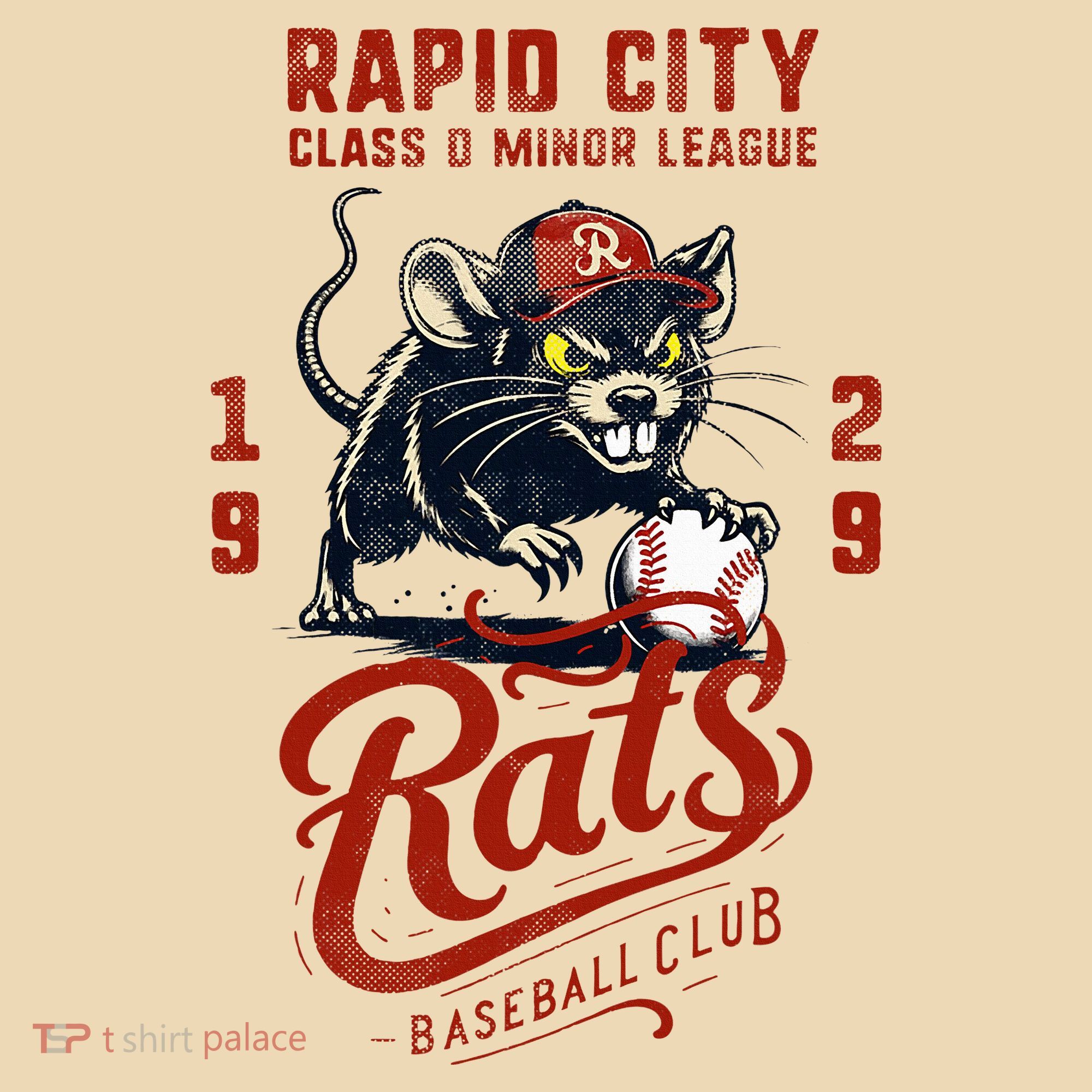 Rapid City Rats Retro Minor League Baseball Team Tote Bag