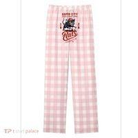 Rapid City Rats Retro Minor League Baseball Team Women's Flannel Plaid Pajama Pants thumb 0