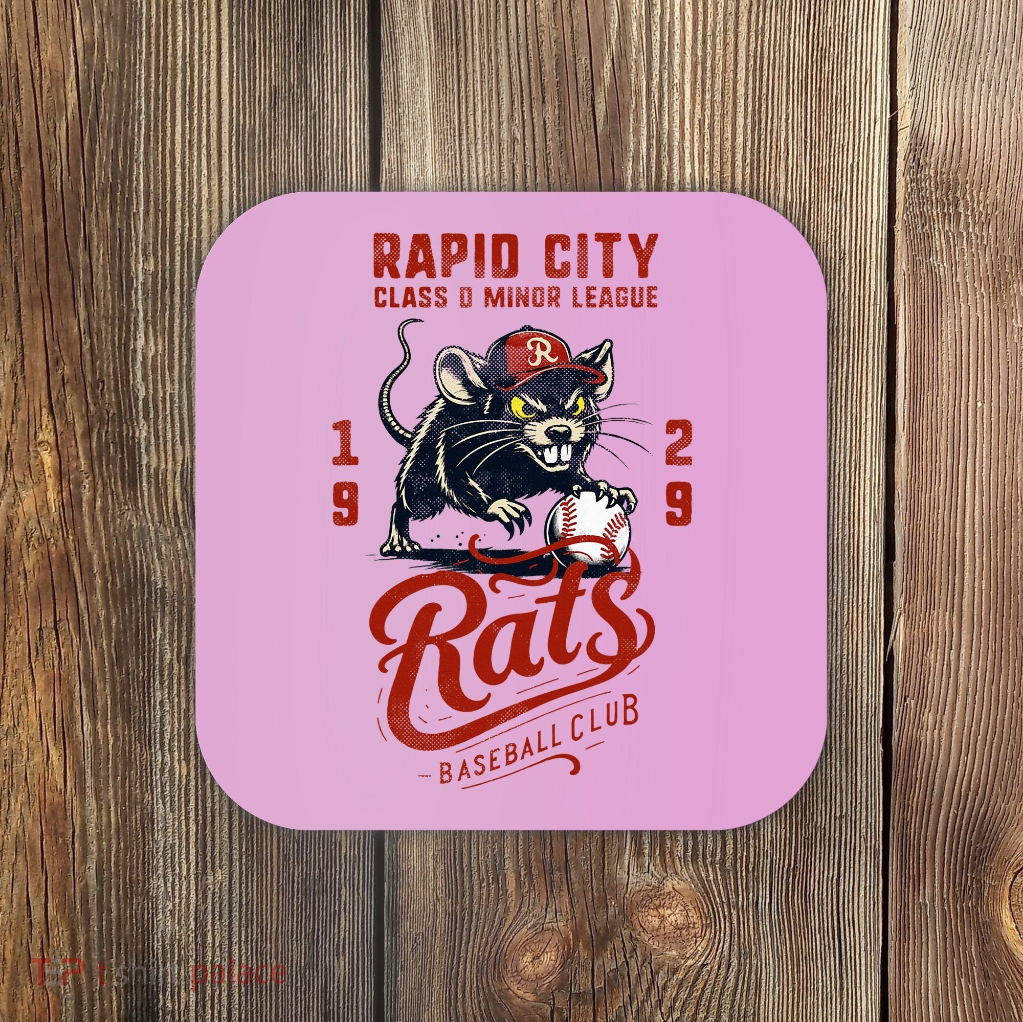 Rapid City Rats Retro Minor League Baseball Team Coaster