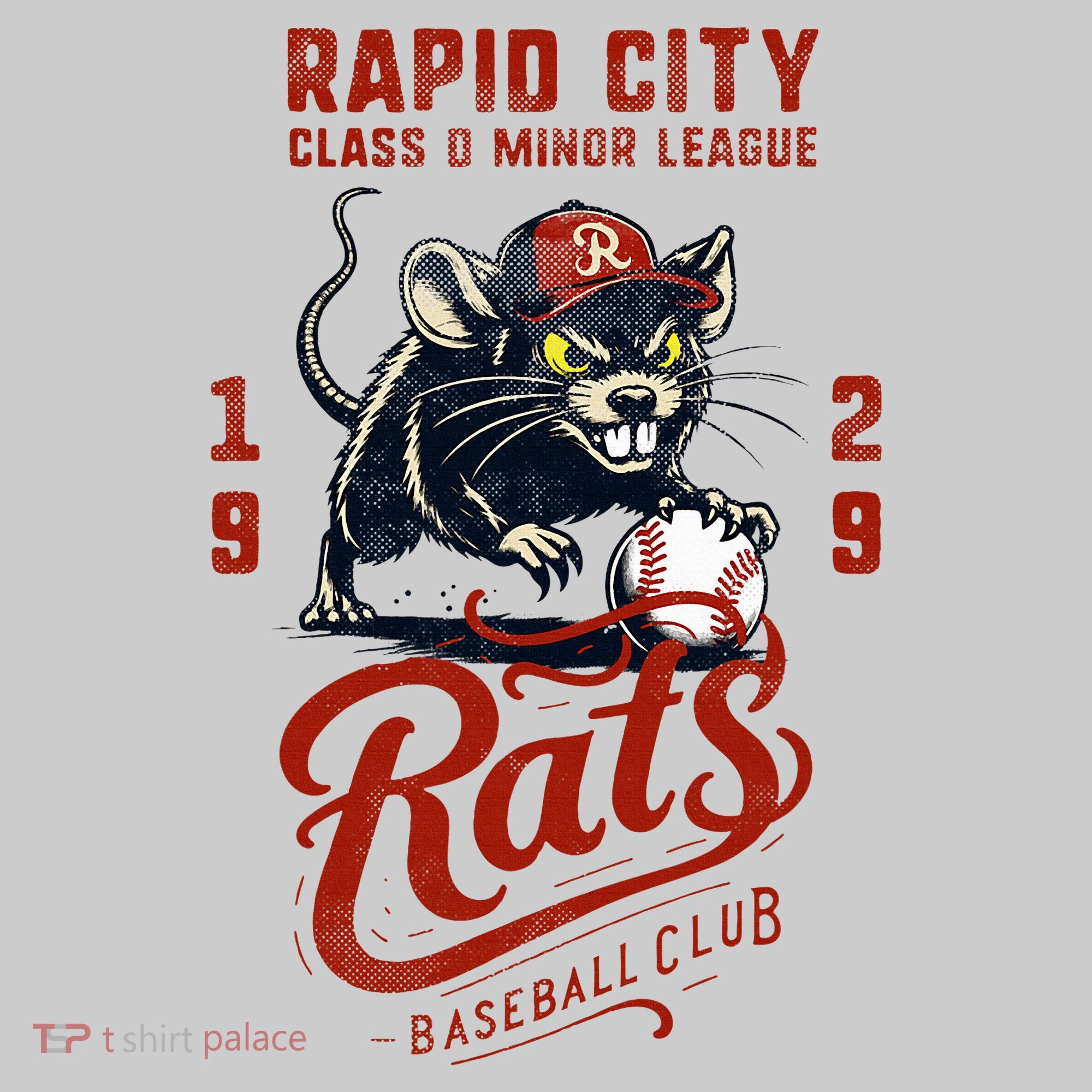 Rapid City Rats Retro Minor League Baseball Team Performance Fleece Hoodie
