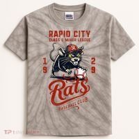 Rapid City Rats Retro Minor League Baseball Team Kids Tie-Dye T-Shirt thumb 0