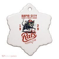 Rapid City Rats Retro Minor League Baseball Team Ceramic Ornament thumb 0
