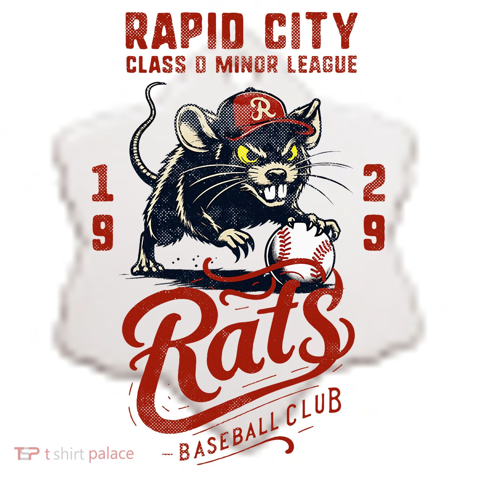 Rapid City Rats Retro Minor League Baseball Team Ceramic Ornament
