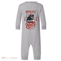 Rapid City Rats Retro Minor League Baseball Team Infant Fleece One Piece thumb 0