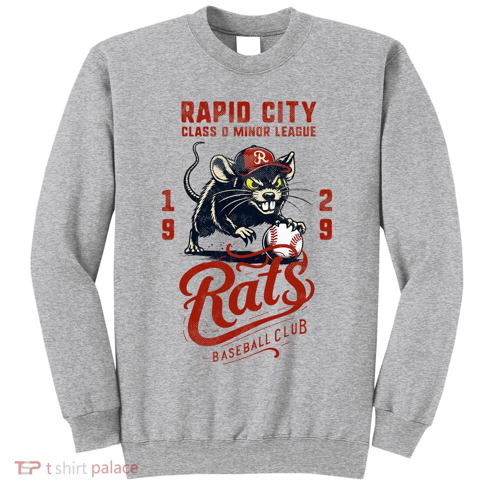 Rapid City Rats Retro Minor League Baseball Team Tall Sweatshirt