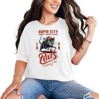 Rapid City Rats Retro Minor League Baseball Team Comfort Colors T-Shirt thumb 0