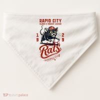Rapid City Rats Retro Minor League Baseball Team USA-Made Doggie Bandana thumb 0