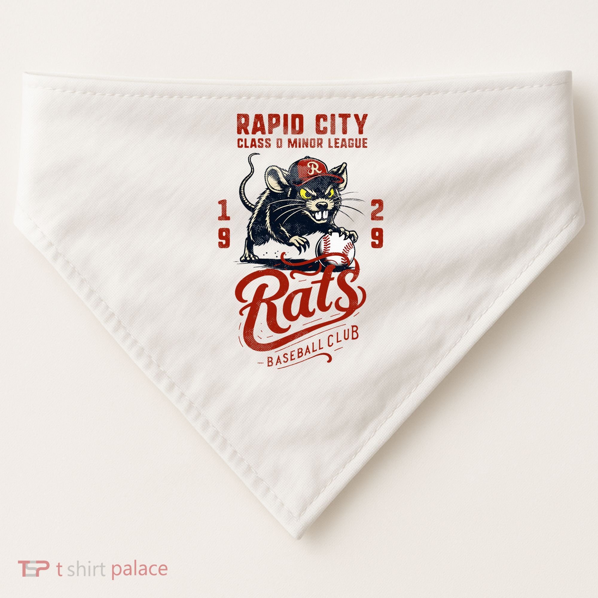 Rapid City Rats Retro Minor League Baseball Team USA-Made Doggie Bandana