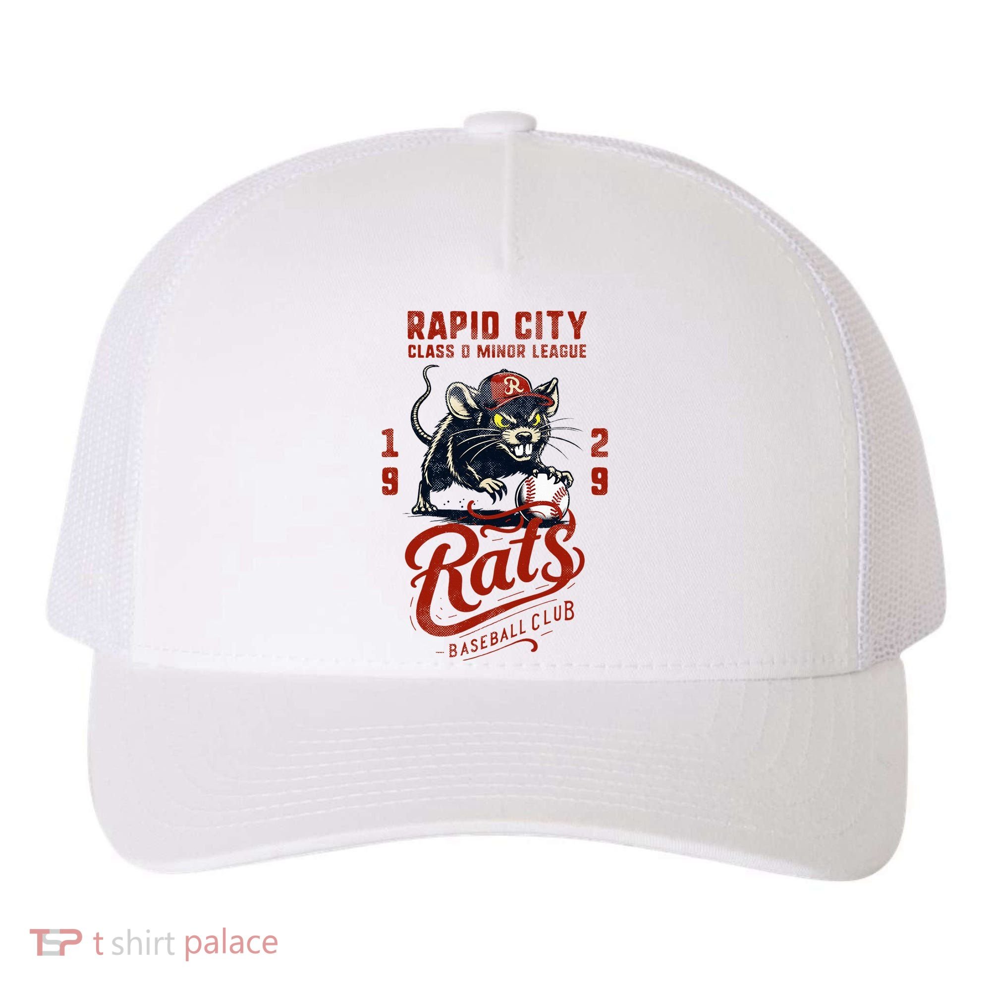 Rapid City Rats Retro Minor League Baseball Team Yupoong Adult 5-Panel Trucker Hat