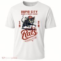 Rapid City Rats Retro Minor League Baseball Team Cooling Performance Crew T-Shirt thumb 0