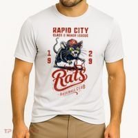 Rapid City Rats Retro Minor League Baseball Team Cooling Performance Crew T-Shirt thumb 2