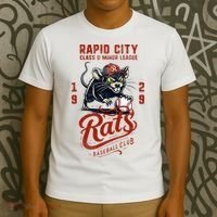Rapid City Rats Retro Minor League Baseball Team T-Shirt thumb 3