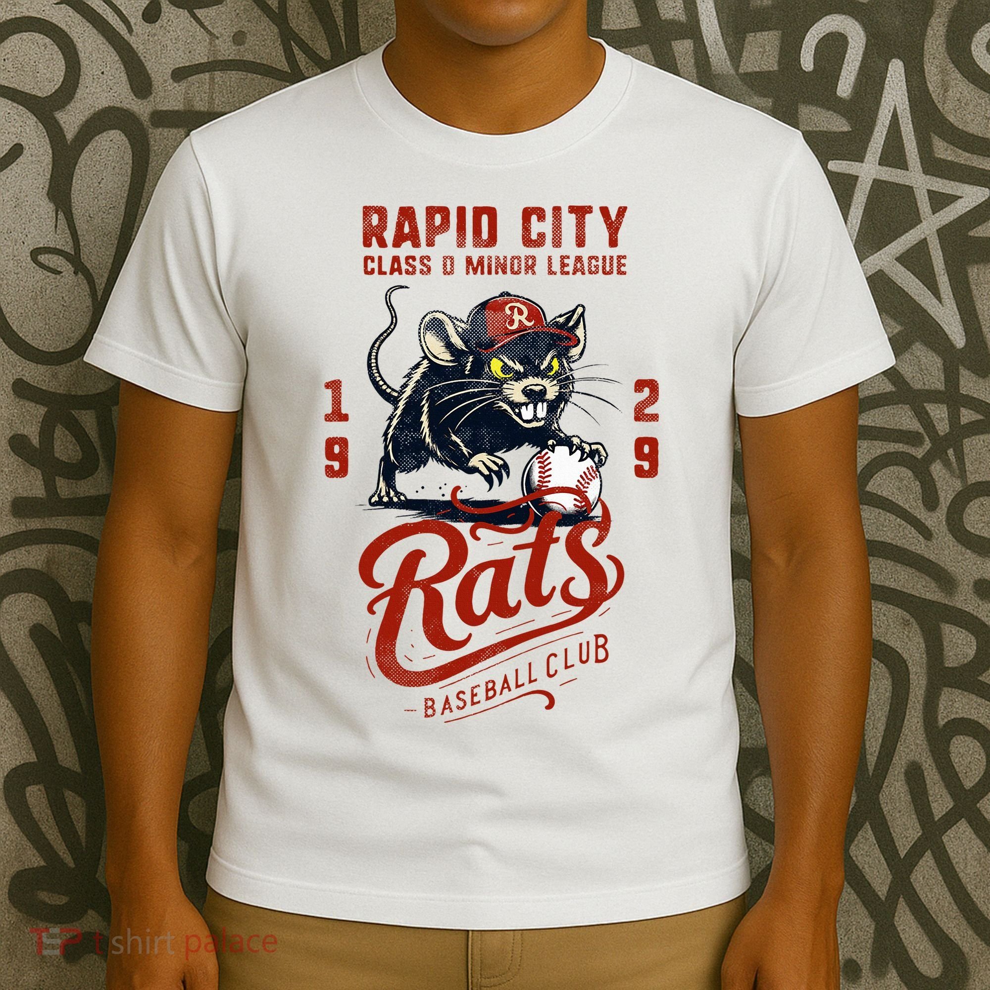 Rapid City Rats Retro Minor League Baseball Team T-Shirt