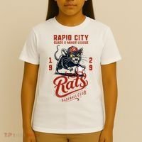 Rapid City Rats Retro Minor League Baseball Team T-Shirt thumb 4