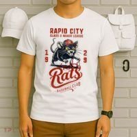 Rapid City Rats Retro Minor League Baseball Team T-Shirt thumb 6