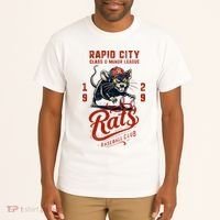 Rapid City Rats Retro Minor League Baseball Team Tall T-Shirt thumb 2