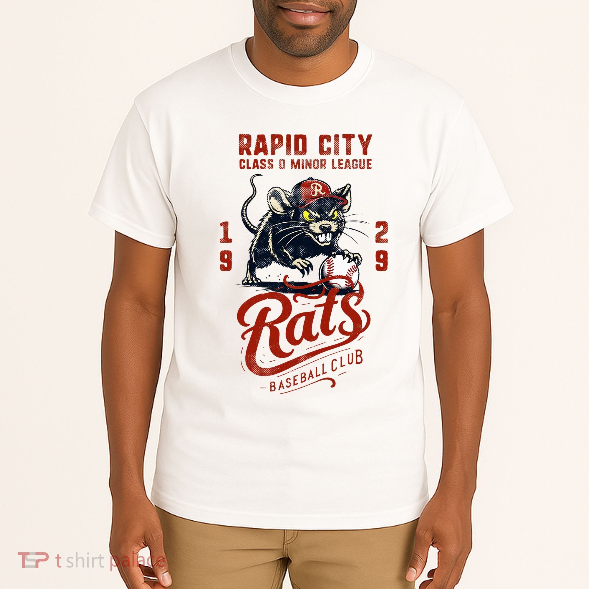 Rapid City Rats Retro Minor League Baseball Team Tall T-Shirt
