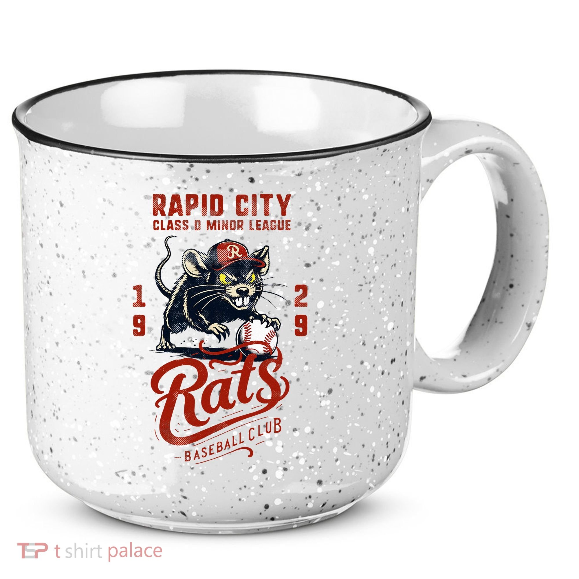 Rapid City Rats Retro Minor League Baseball Team 15oz Campfire Ceramic Mug