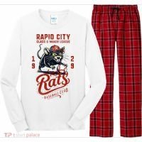 Rapid City Rats Retro Minor League Baseball Team Long Sleeve Pajama Set thumb 0