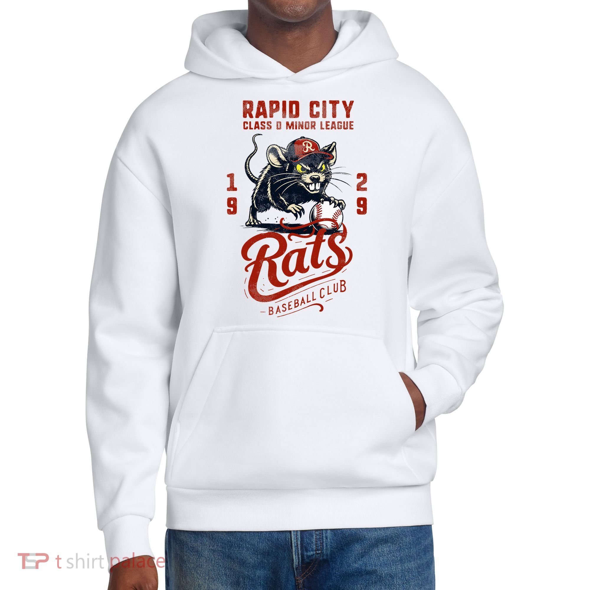 Rapid City Rats Retro Minor League Baseball Team District V.I.T. Heavyweight Hoodie