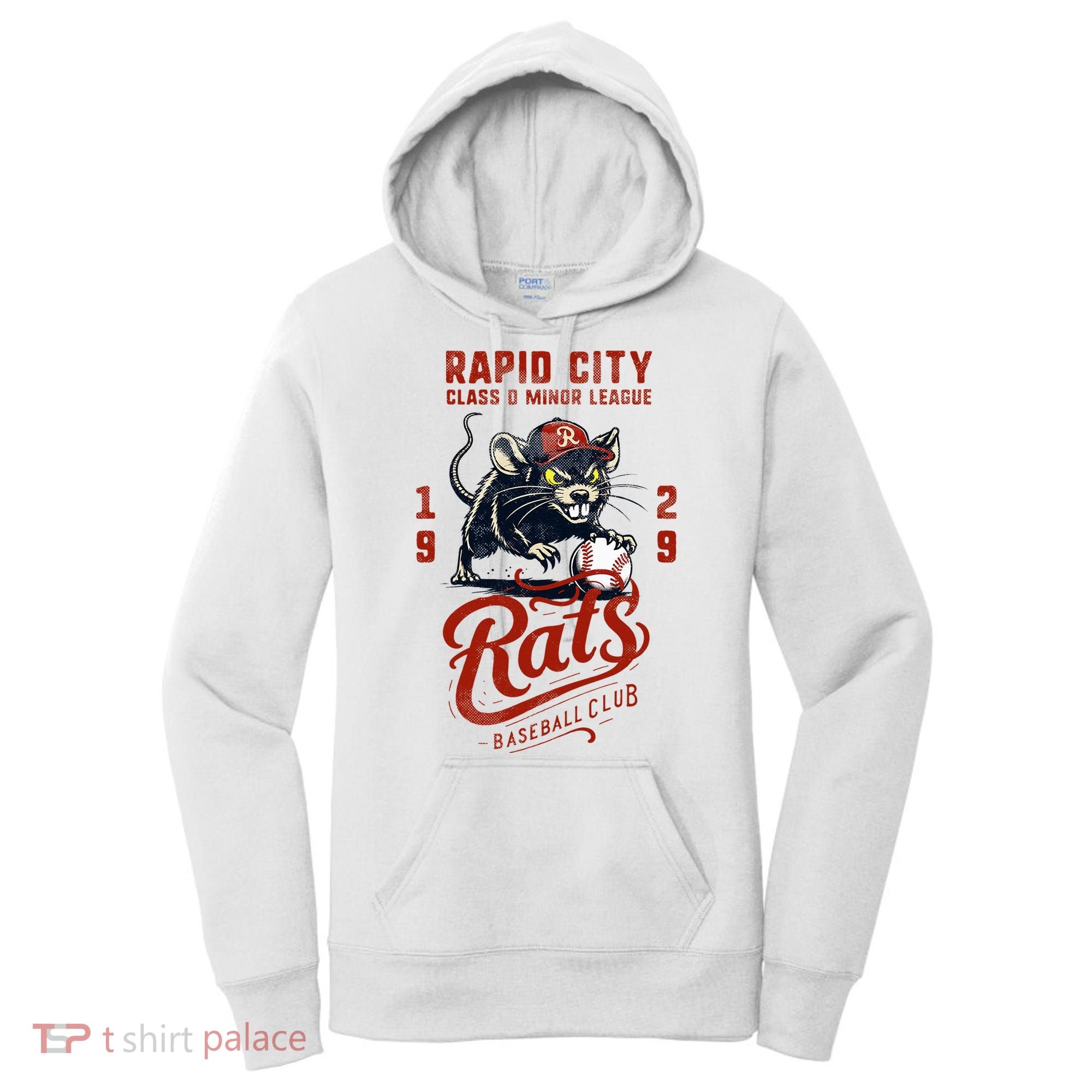 Rapid City Rats Retro Minor League Baseball Team Women's Hoodie