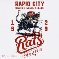 Rapid City Rats Retro Minor League Baseball Team Women's Hoodie thumb 2