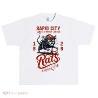 Rapid City Rats Retro Minor League Baseball Team Urban Oversized Heavyweight T-Shirt thumb 0