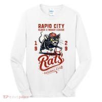 Rapid City Rats Retro Minor League Baseball Team Tall Long Sleeve Shirt thumb 0