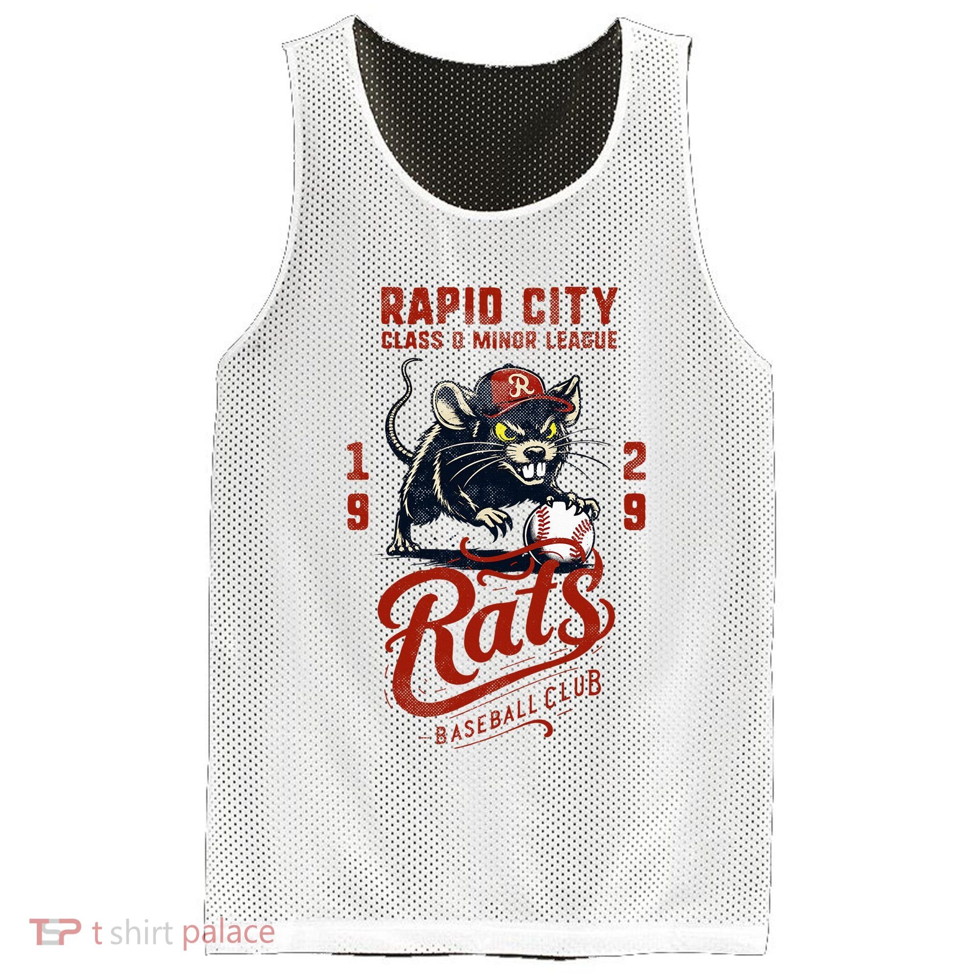 Rapid City Rats Retro Minor League Baseball Team Mesh Reversible Basketball Jersey Tank